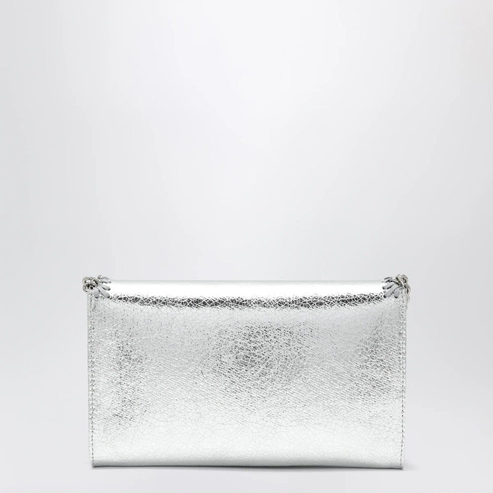 Stella McCartney - Falabella metallic silver crossbody wallet bag Brand Apparel & Accessories TU