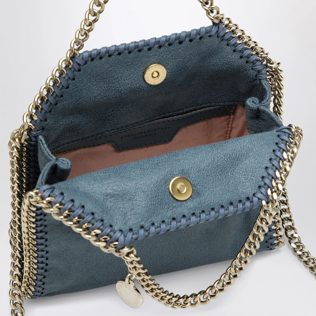 Stella McCartney - Falabella micro tote bag in vegan leather blue Brand Apparel &amp; Accessories TU