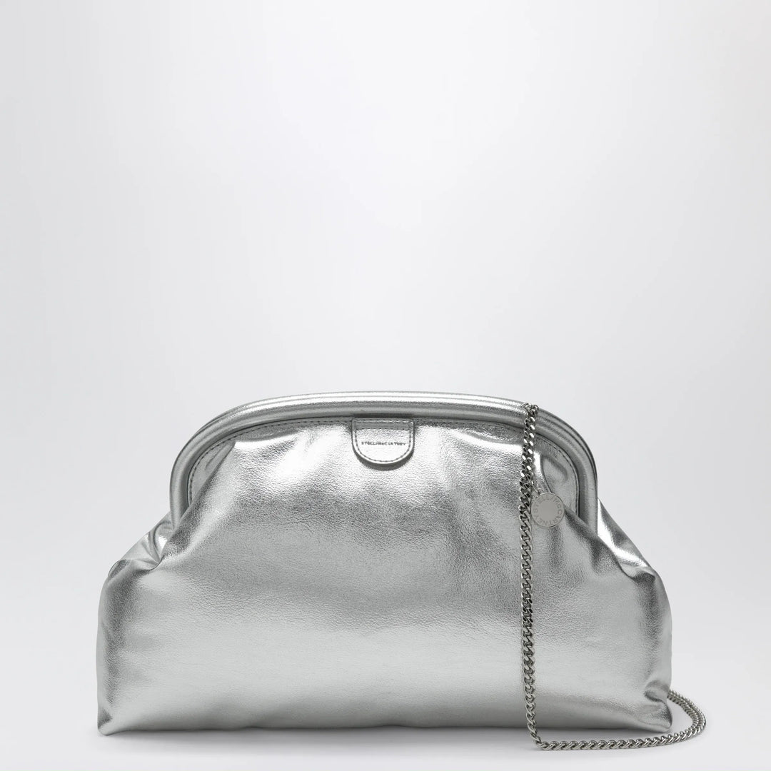 Stella McCartney - Silver metallic padded Falabella clutch Brand Apparel &amp; Accessories TU