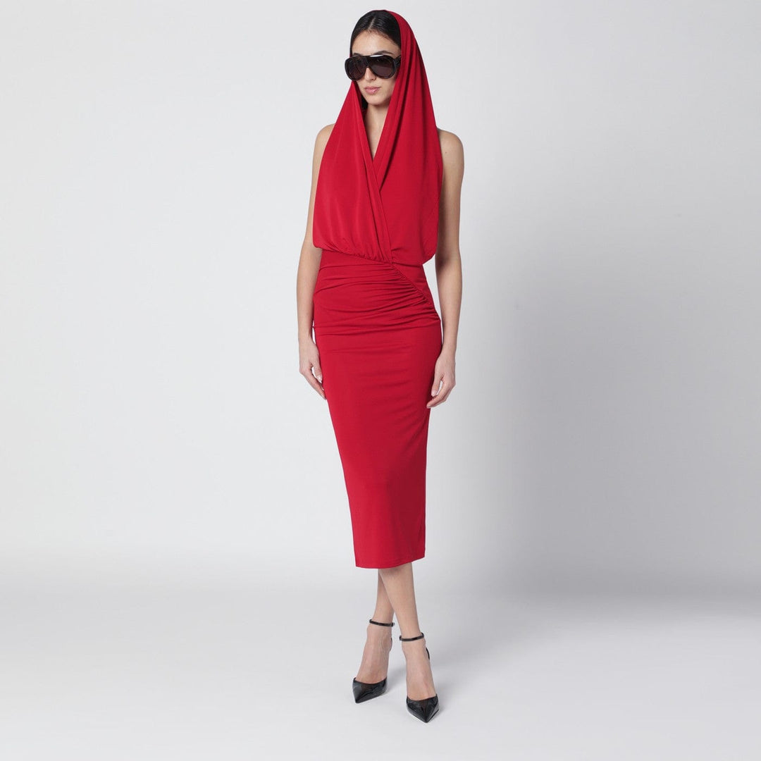 Apparel &amp; Accessories THE ANDAMANE - Red Annie hooded midi dress Brand
