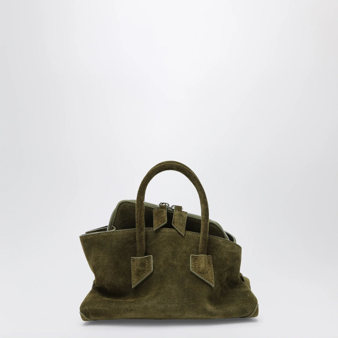 The Attico - La Passeggiata Mini khaki green suede bag Brand Apparel &amp; Accessories TU