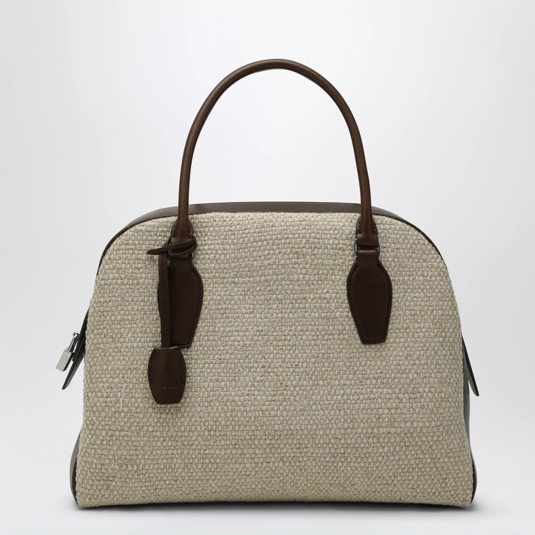 The Row - India 12 natural/brown canvas and leather bag Brand Apparel &amp; Accessories TU
