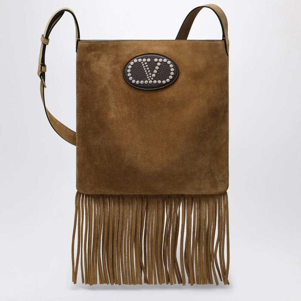 Valentino Garavani - Beige suede Nellcôte bag Brand Apparel & Accessories TU