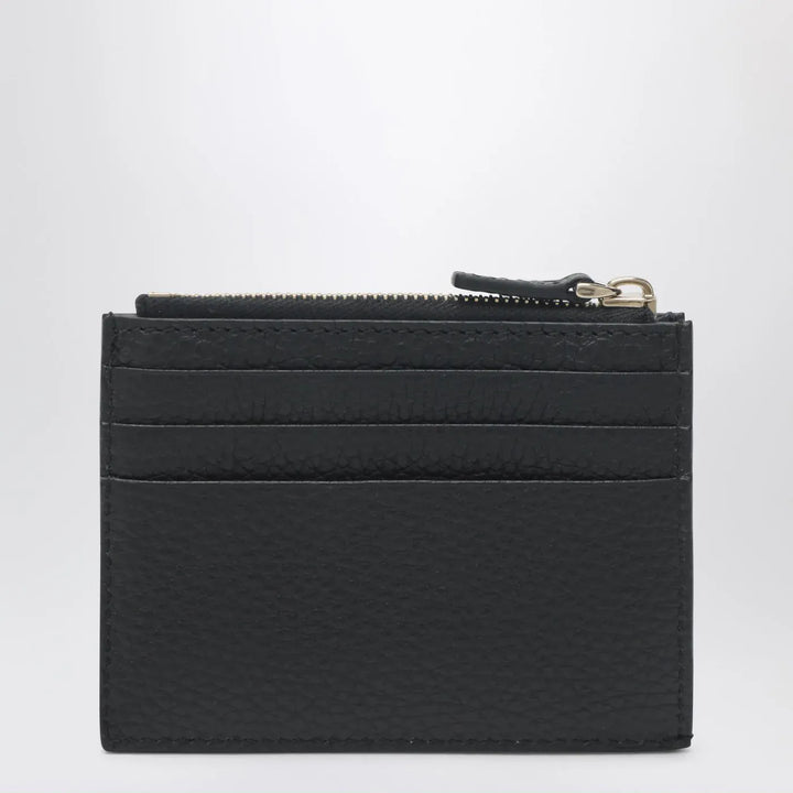 Valentino Garavani - Black leather Rockstud zip card holder Brand Apparel &amp; Accessories TU