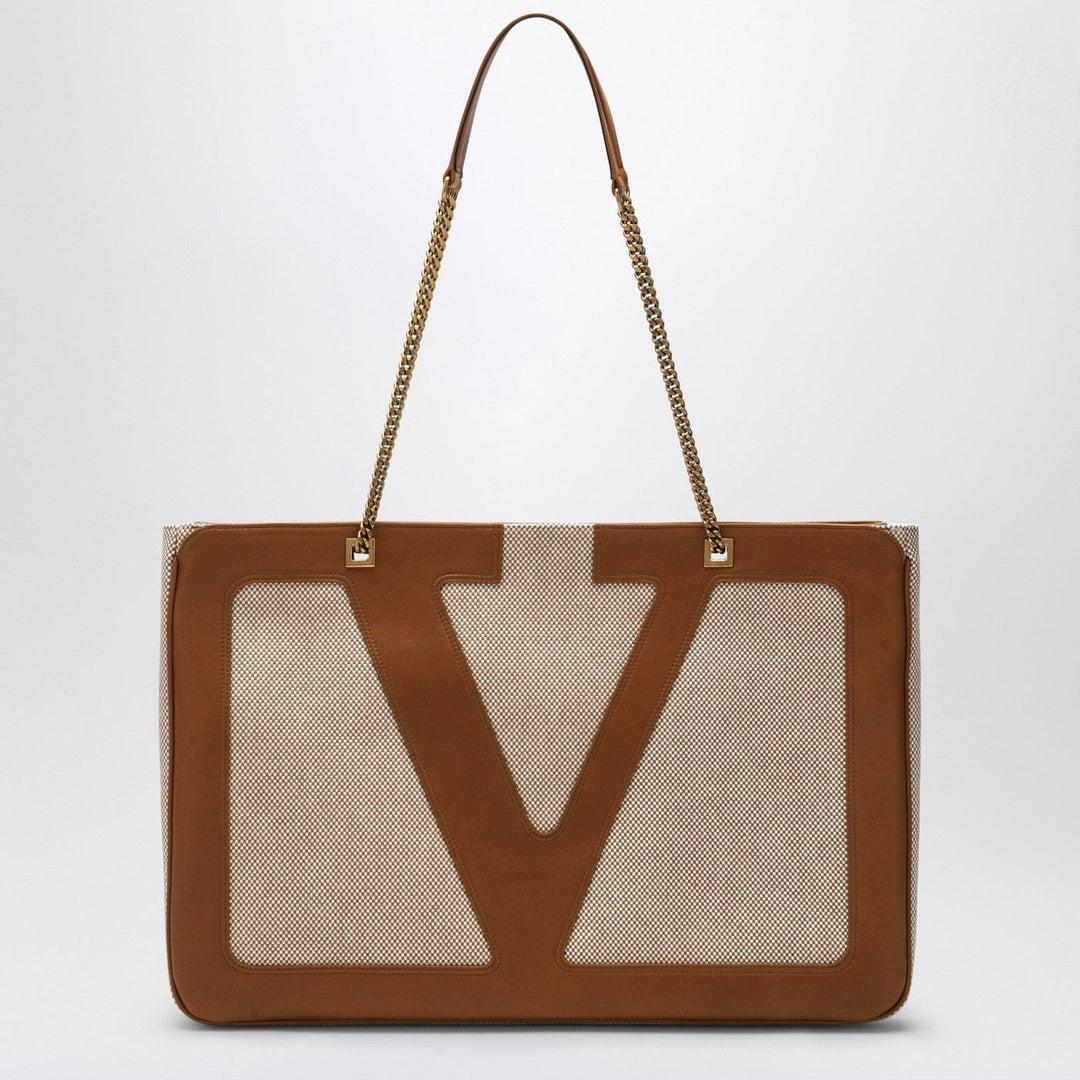 Apparel & Accessories TU Valentino Garavani - Large Viva Superstar Bag in Natural/Spice Canvas Brand