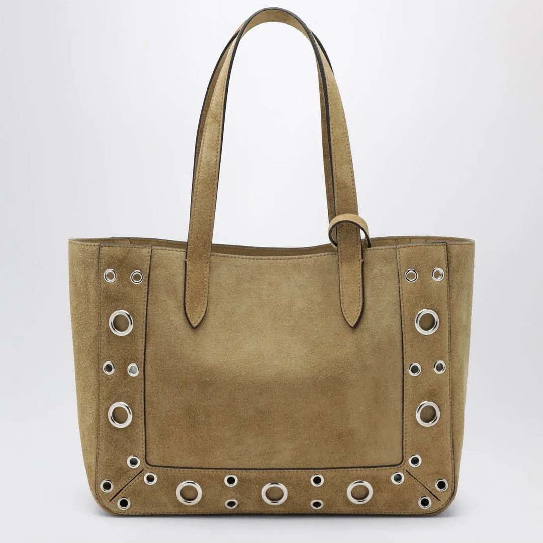 Valentino Garavani - Medium Nellcôte tote bag in Havana suede Brand Apparel &amp; Accessories TU