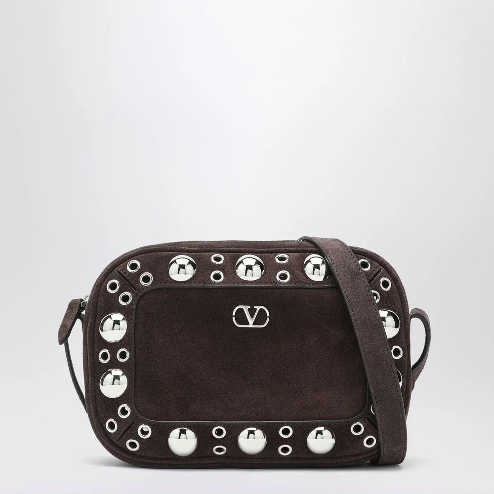 Valentino Garavani - Nellcôte bag brown in suede with studs and rivets Brand Apparel & Accessories TU