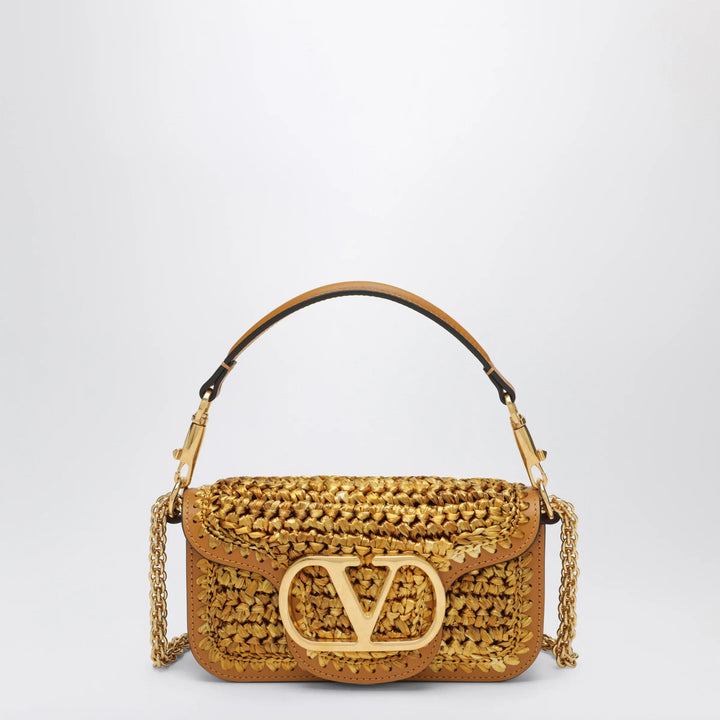 Valentino Garavani - Small woven Locò bag with VLogo Signature Brand Apparel &amp; Accessories TU