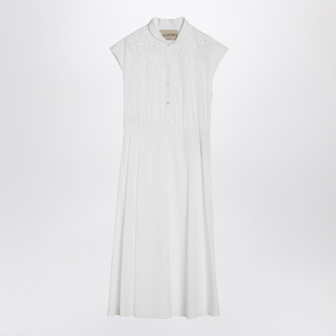 Apparel & Accessories Valentino - White midi dress with Sangallo embroidery Brand