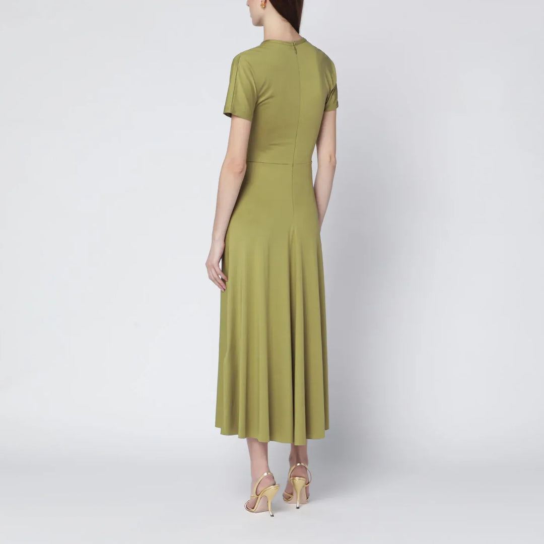 Victoria Beckham - Blaire dress with gathered waist in yellowish green Brand Apparel &amp; Accessories