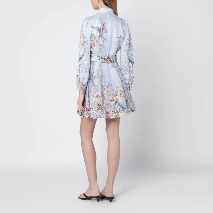 ZIMMERMANN - Rebellion blue Aviary mini dress Brand Apparel &amp; Accessories