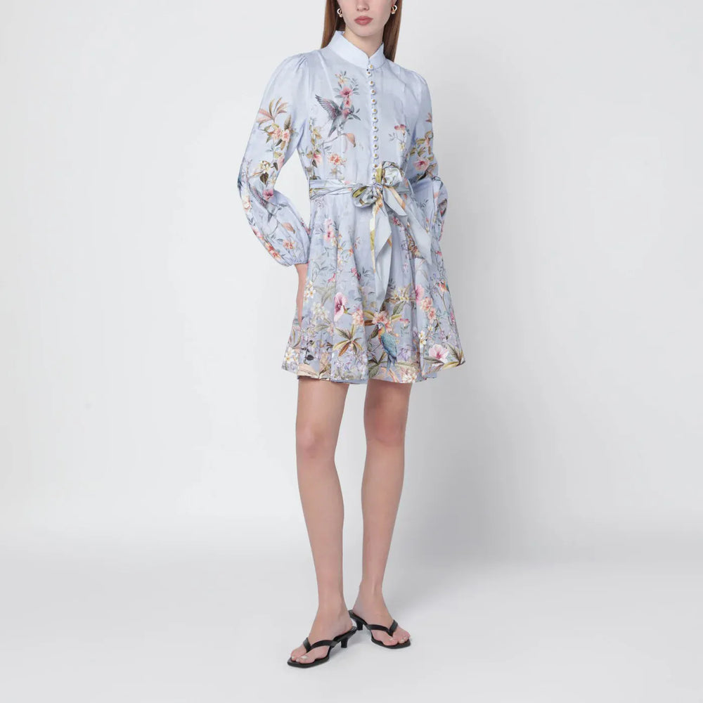 ZIMMERMANN - Rebellion blue Aviary mini dress Brand Apparel & Accessories 3