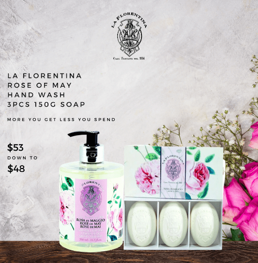 La Florentina Bar soap La Florentina Rose of May Hand Wash and Soap Bundle Brand