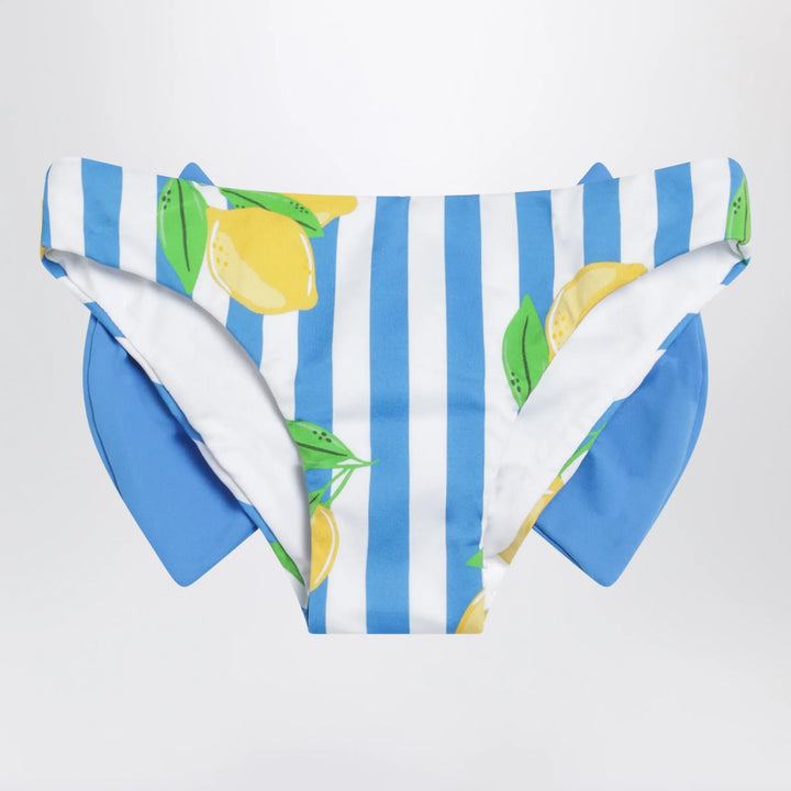 MC2 Saint Barth - Striped Briefs with Lemon Print and Bow Brand Bikini 2Y