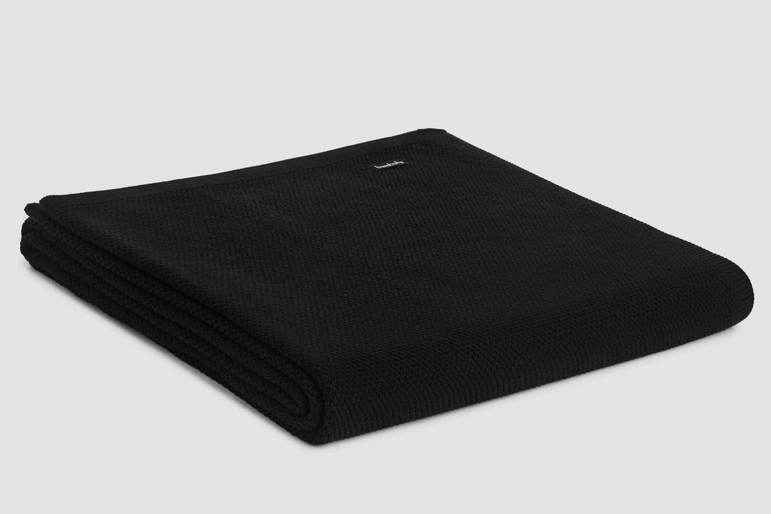 Bemboka Blankets Black Bemboka Moss Stitch Cotton Baby Cot Blankets Bemboka Moss Stitch Cotton Baby Cot Blankets I Luxury Bedding Australia Brand