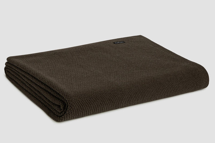 Bemboka Blankets Chocolate Bemboka Moss Stitch Cotton Baby Cot Blankets Bemboka Moss Stitch Cotton Baby Cot Blankets I Luxury Bedding Australia Brand