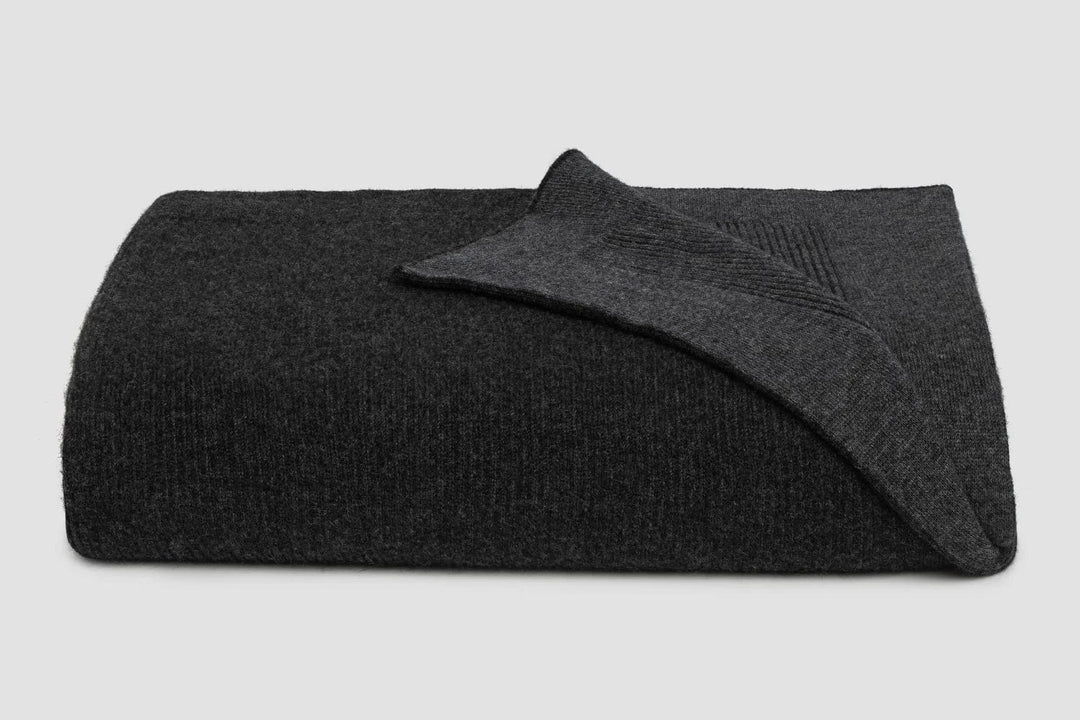 Bemboka Blankets Super King 220x280 Charcoal/Grey Bemboka Reversible Rib Angora & Merino Wool Blankets Pre-Shrunk Brand