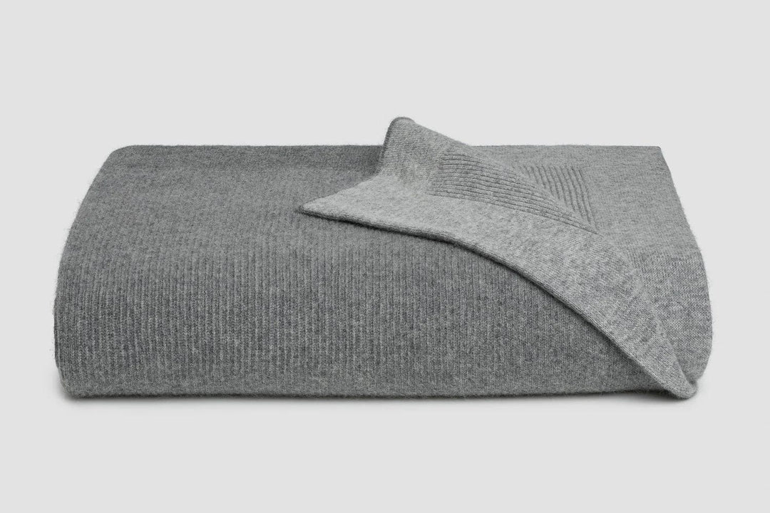 Bemboka Blankets Super King 220x280 Pale Grey/Dove Bemboka Reversible Rib Angora & Merino Wool Blankets Pre-Shrunk Brand