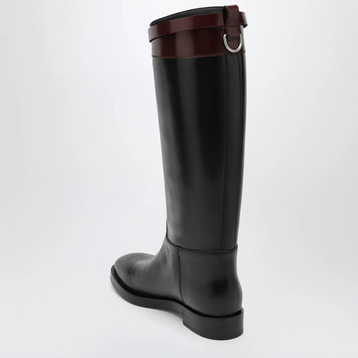 Durazzi Milano - Black/burgundy two-tone boots Brand Boots 37 IT