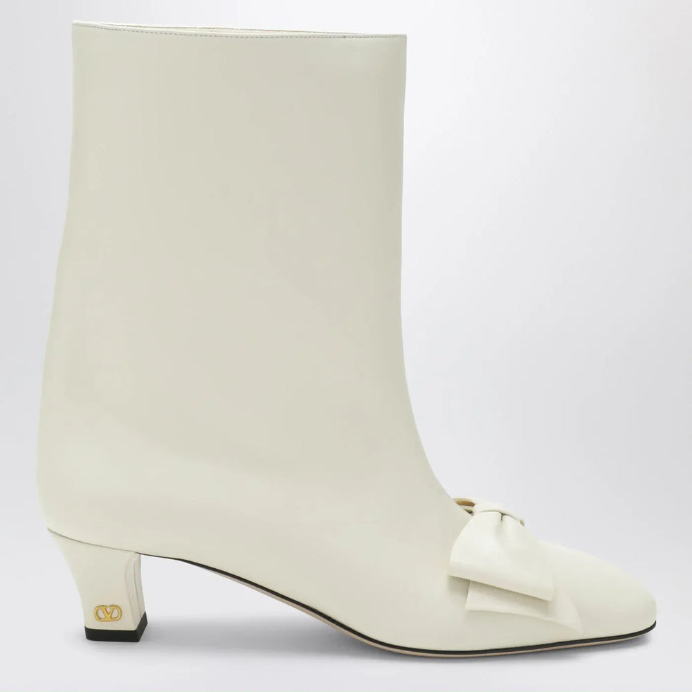 Valentino Garavani - Ivory Bowow ankle boots Brand Boots 36 IT
