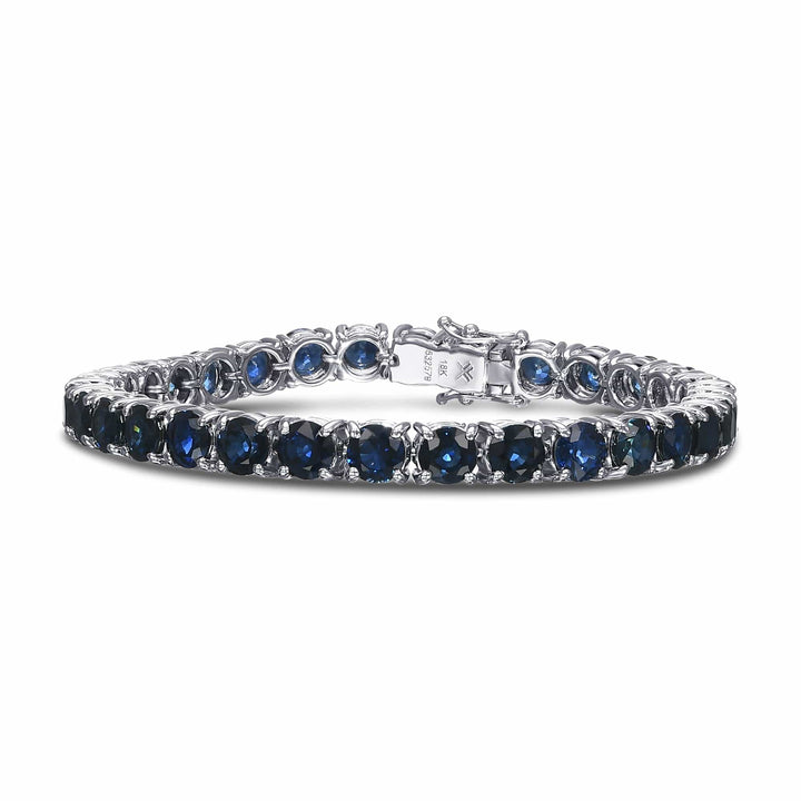 LEIBISH 22.00ct Round Blue Sapphire Tennis Bracelet Brand Bracelet
