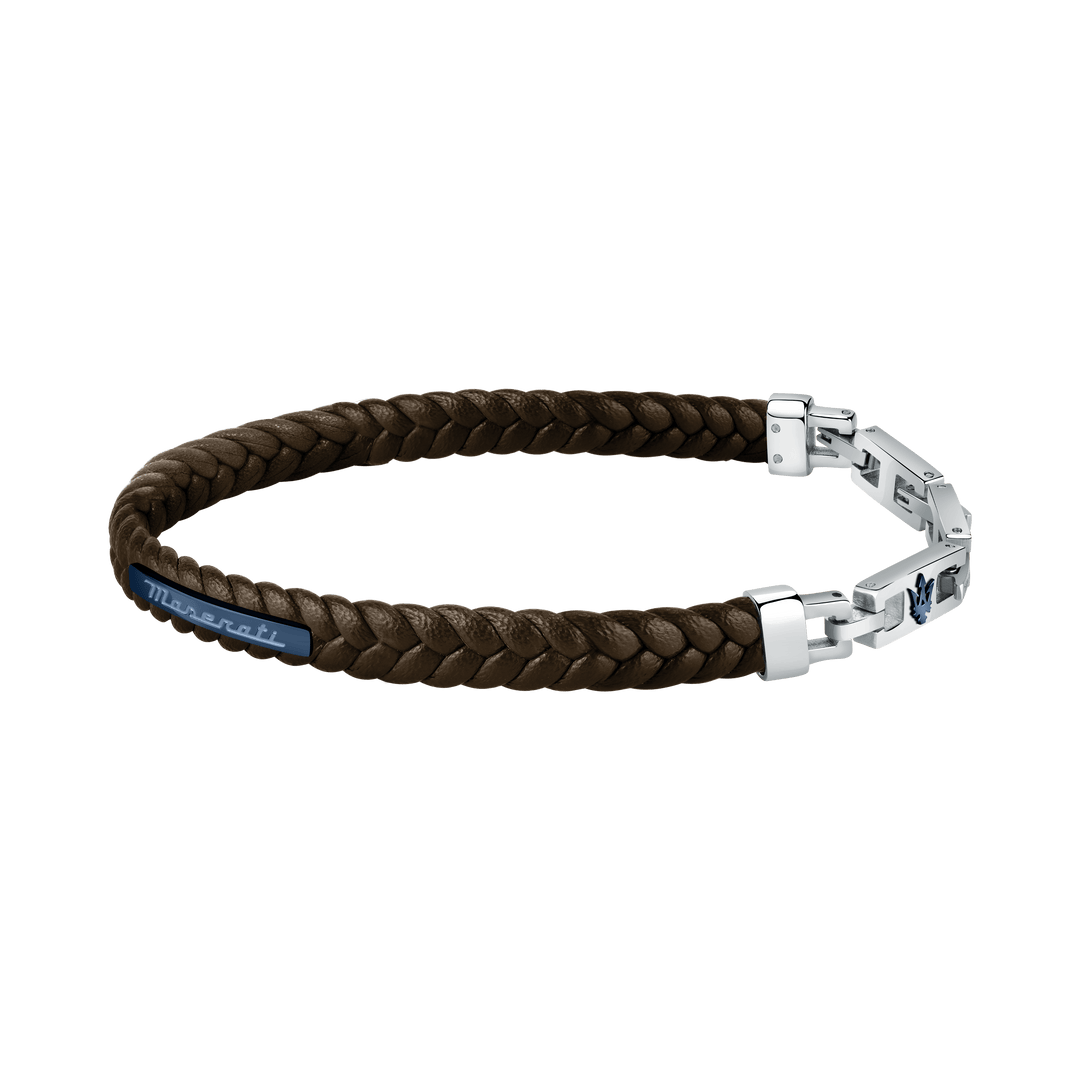 Maserati Bracelet Maserati Brown with Blue Recycled Leather 225mm Bracelet Maserati Brown with Blue Recycled Leather 225mm Bracelet Brand