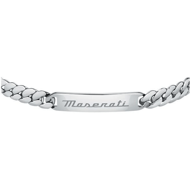 Maserati Bracelets Maserati Jewels Chain Silver Bracelet Lasered Logo Brand
