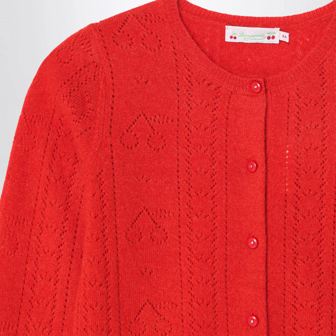 Bonpoint - Red cashmere cardigan Brand Cardigan