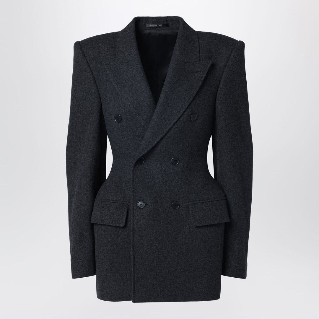 Coats & Jackets Balenciaga - Grey double-breasted cashmere jacket Brand