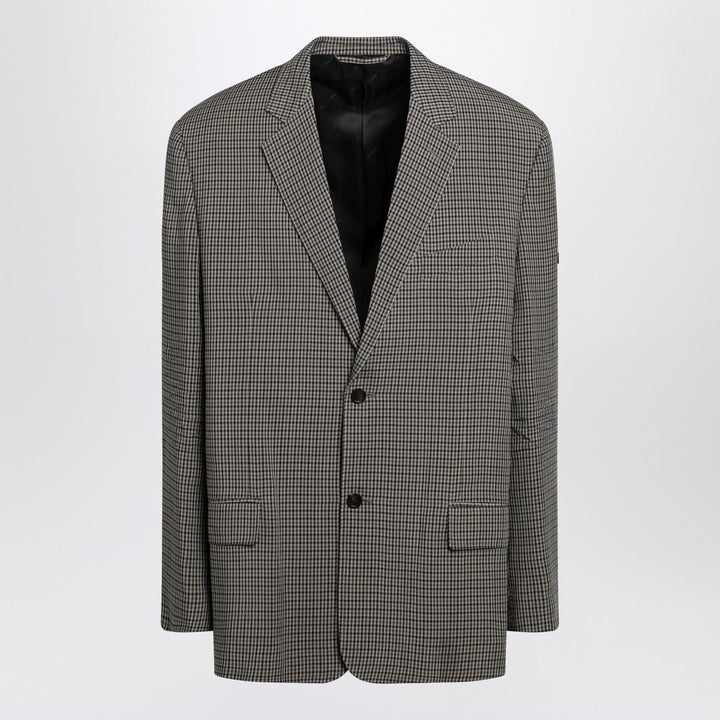 Coats &amp; Jackets 48 IT Balenciaga - Khaki and brown gingham jacket Brand