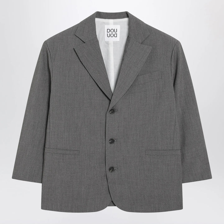 Douuod - Grey single-breasted jacket Brand Coats &amp; Jackets 14