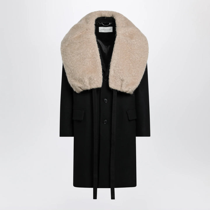 Dries Van Noten - Black coat with removable neckline Brand Coats &amp; Jackets S