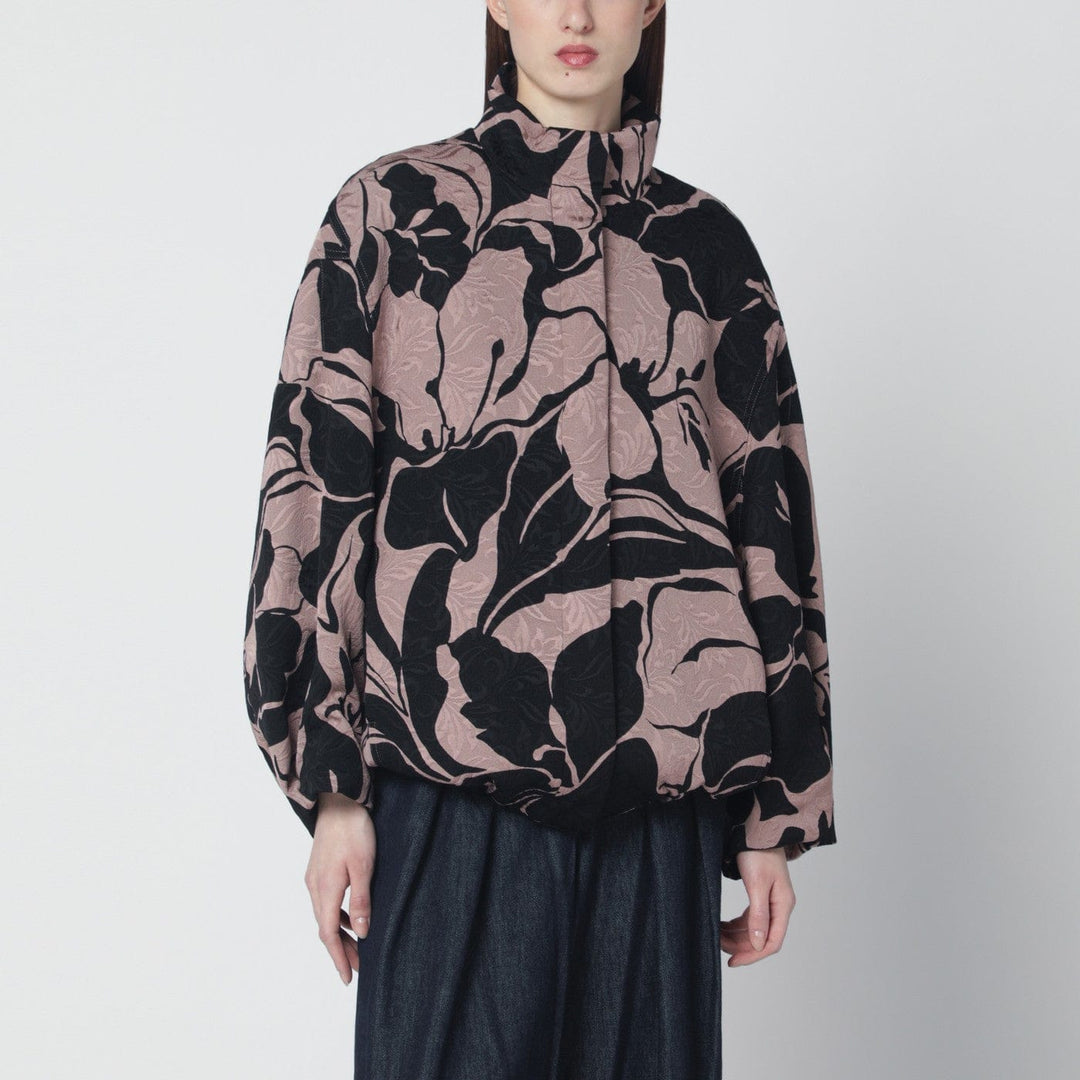 Coats & Jackets M Dries Van Noten - Black jacket with floral jacquard texture Brand