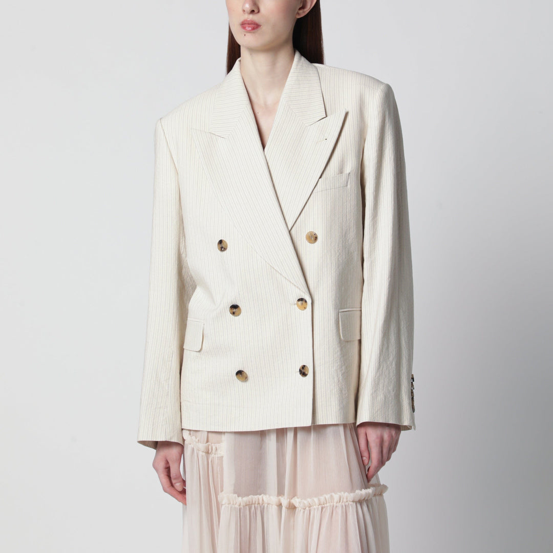 Coats & Jackets Dries Van Noten - Écru oversized double-breasted jacket by Dries Van Noten Brand
