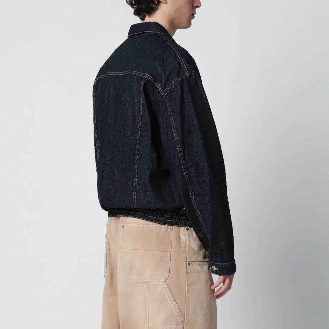Dsquared2 - Navy blue zip-up denim jacket Brand Coats &amp; Jackets