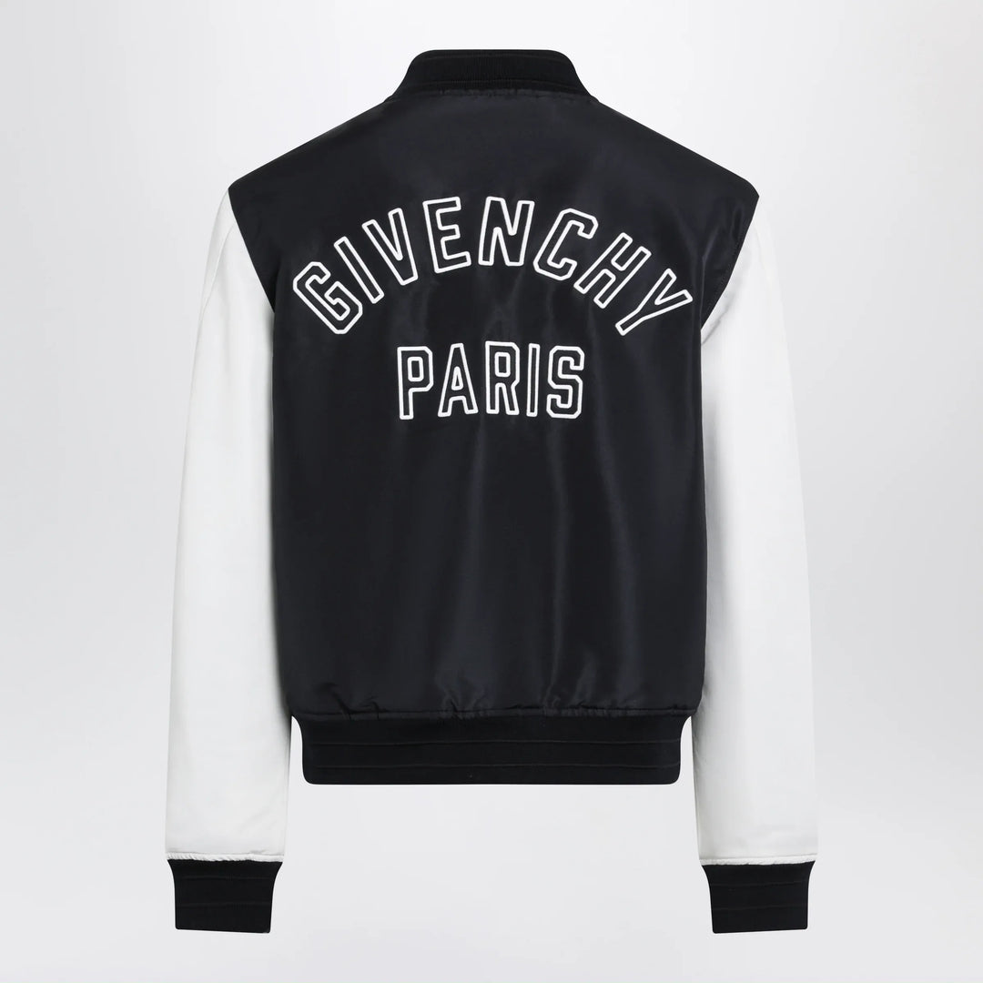 Givenchy - Navy/White Satin Varsity Jacket Brand Coats &amp; Jackets