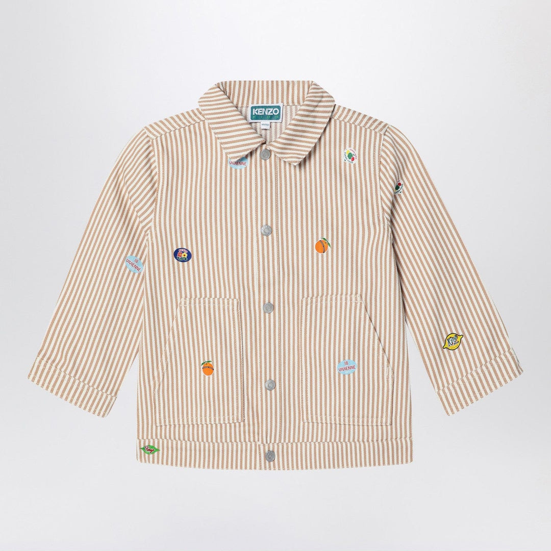Coats & Jackets 3 KENZO - White/sand striped denim jacket Brand