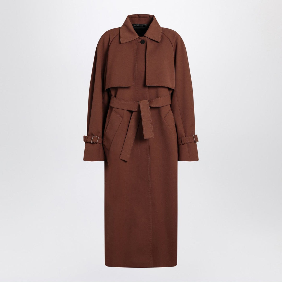 Coats & Jackets 38  IT Max Mara Atelier - Brown rainproof gabardine trench coat Brand