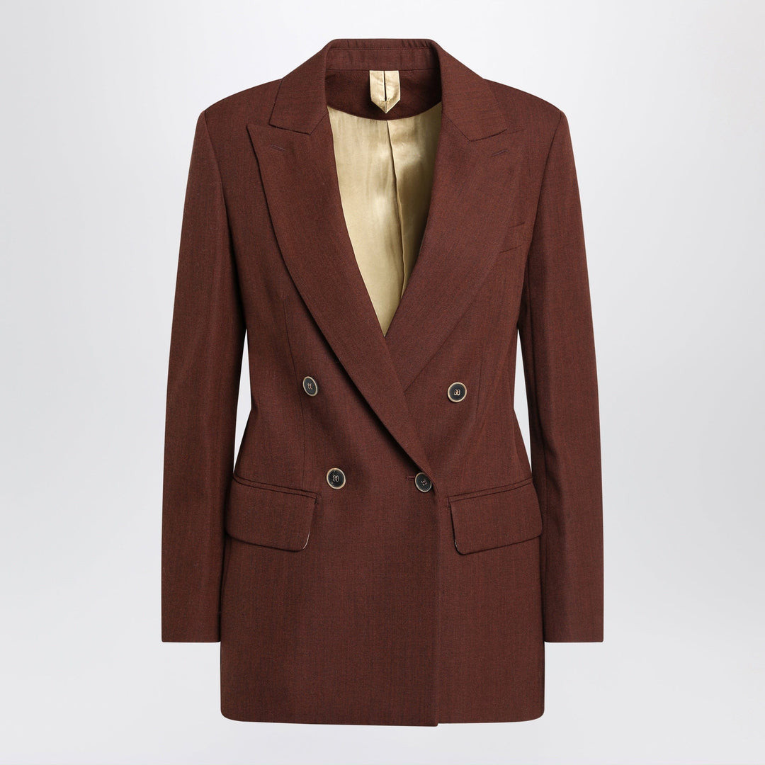 Coats & Jackets Max Mara - Earth-tone jacket in wool grain de poudre Brand