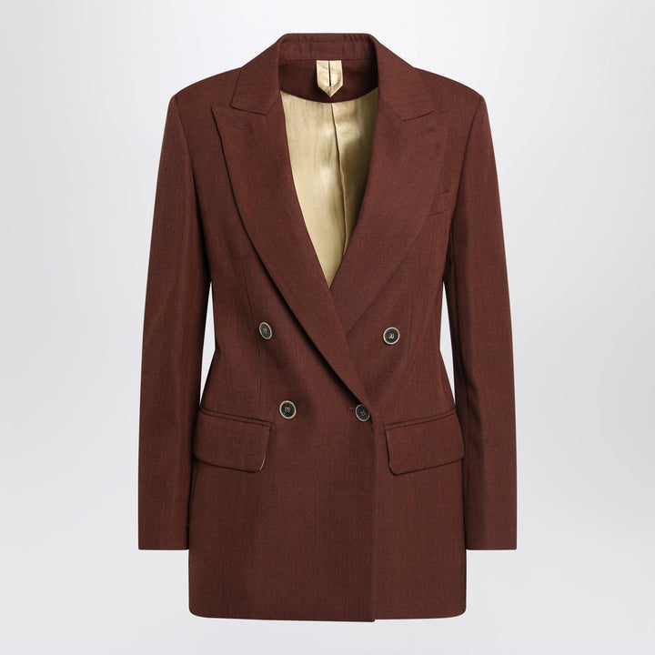 Coats &amp; Jackets Max Mara - Earth-tone jacket in wool grain de poudre Brand