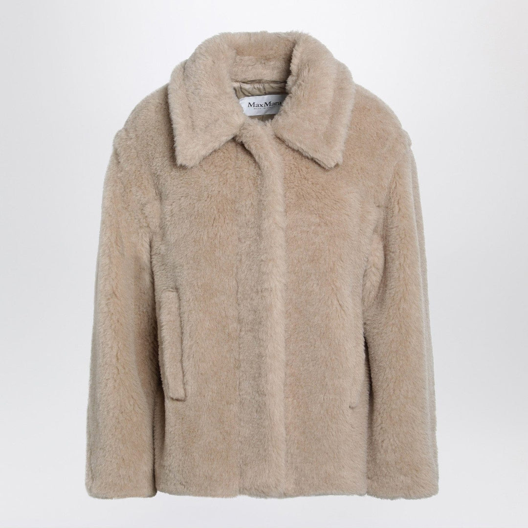 Coats & Jackets Max Mara - Light beige alpaca and wool teddy cropped coat Brand