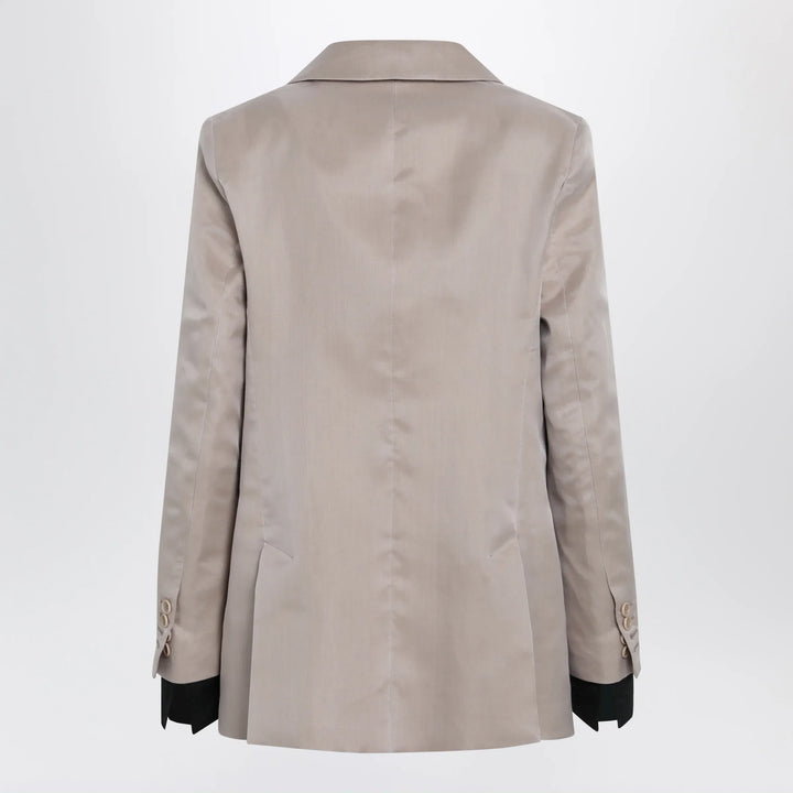 Max Mara - Oversized linen and organza blazer in pink Brand Coats &amp; Jackets