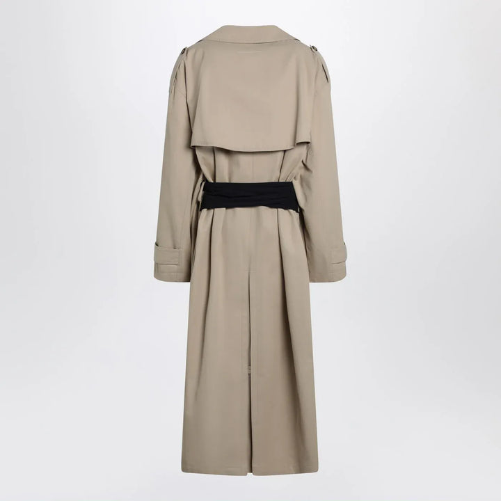 MM6 Maison Margiela - Beige cotton trench coat with gloves Brand Coats &amp; Jackets