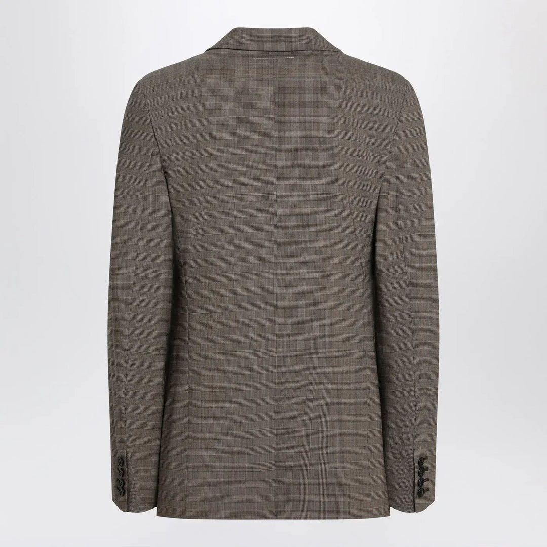 MM6 Maison Margiela - Single-breasted jacket brown in wool blend Brand Coats &amp; Jackets 48 IT