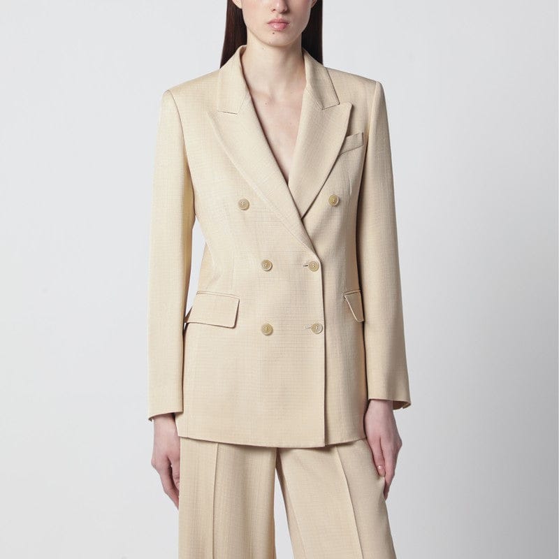 Coats & Jackets P.A.R.O.S.H. - Champagne double-breasted jacket - M Brand