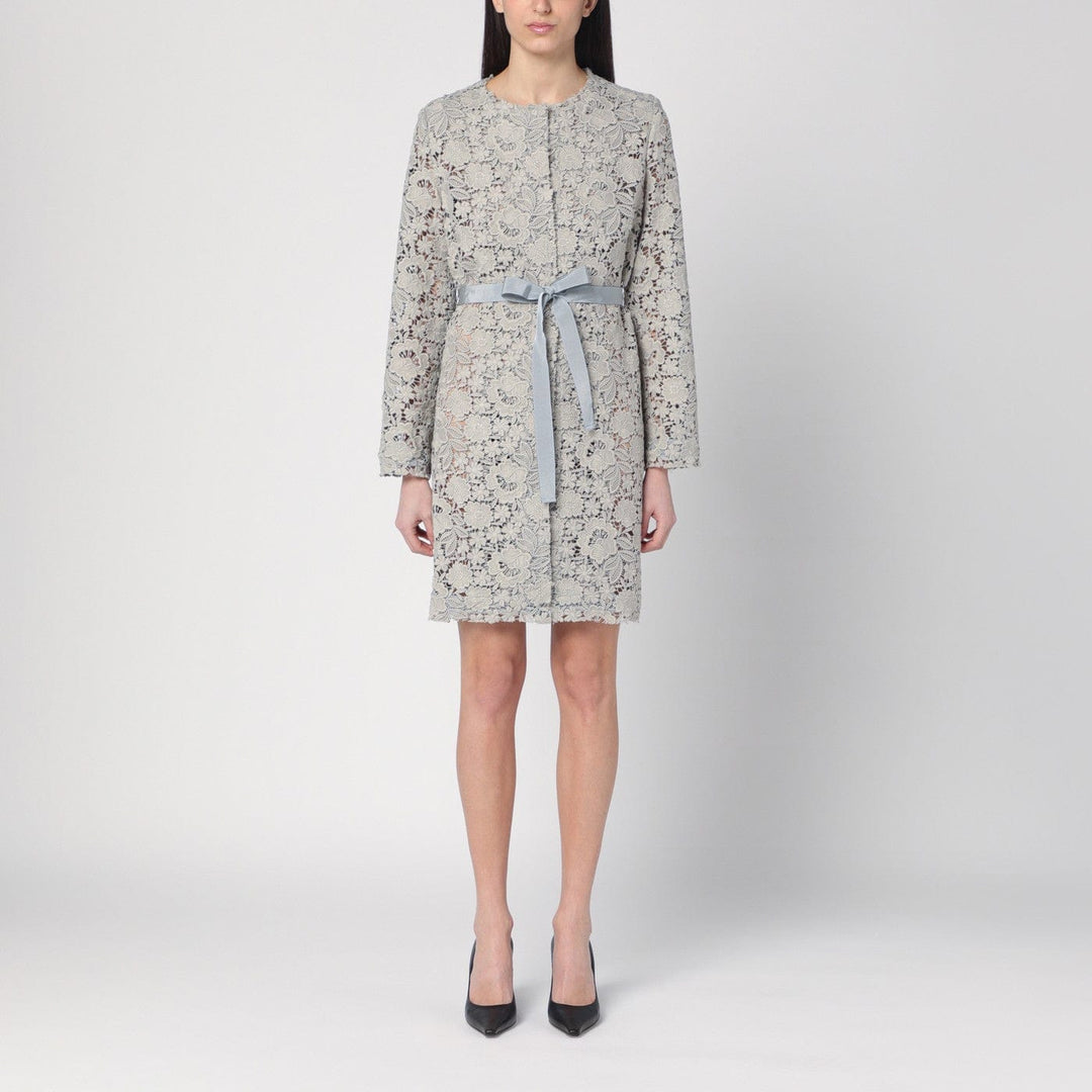 Coats &amp; Jackets L P.A.R.O.S.H. - Light grey lace long jacket Brand