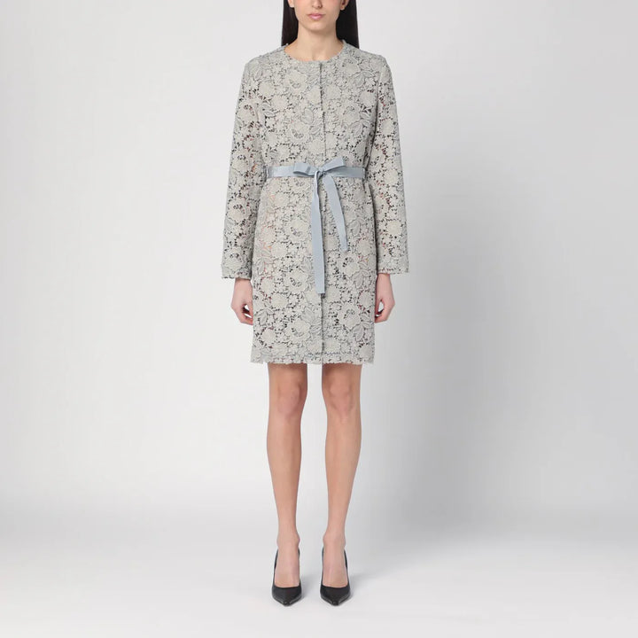 P.A.R.O.S.H. - Light grey lace long jacket Brand Coats &amp; Jackets L