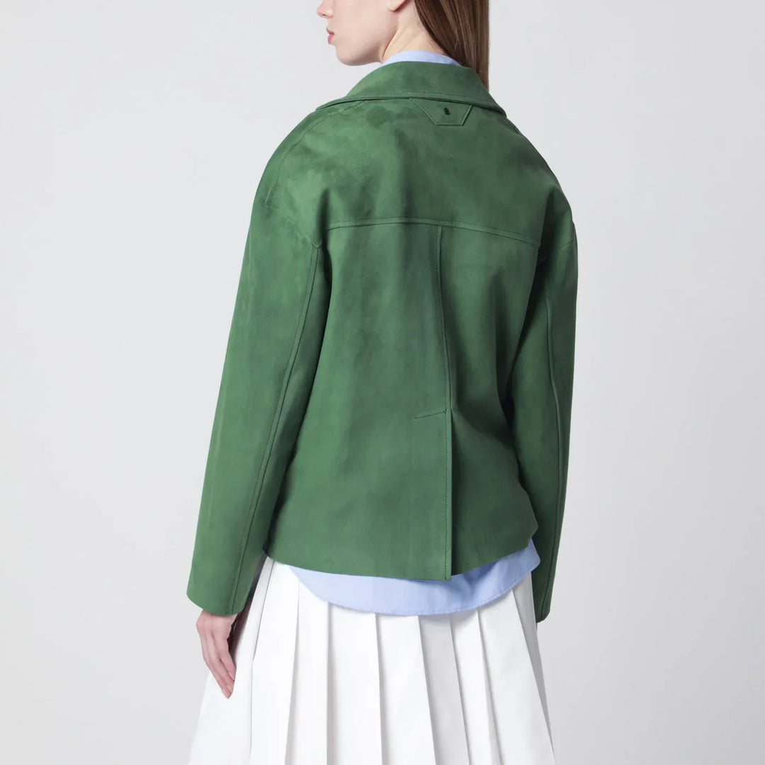 Salvatore Santoro - Green suede jacket Brand Coats &amp; Jackets