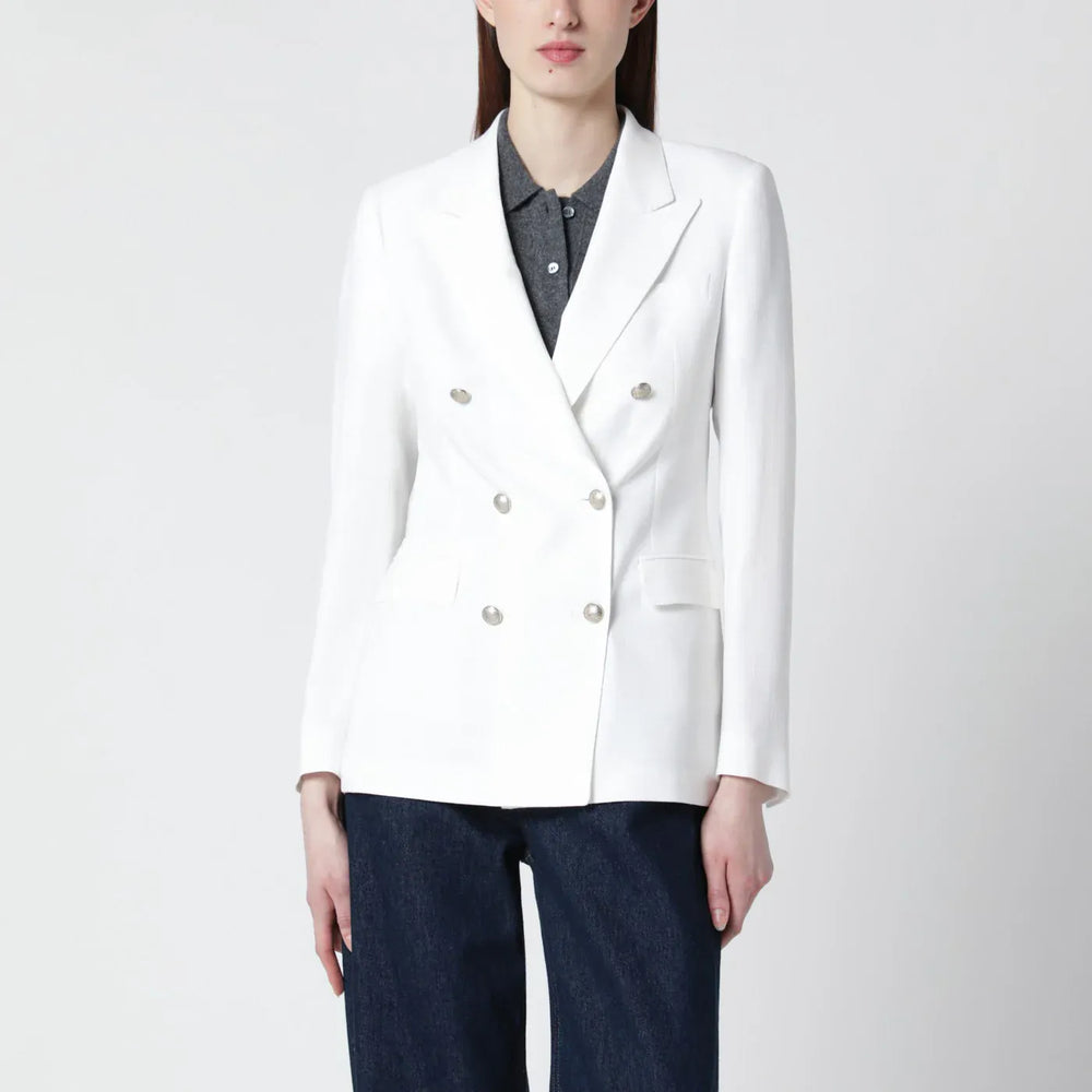 Tagliatore - White double-breasted jacket Brand Coats & Jackets 44  IT