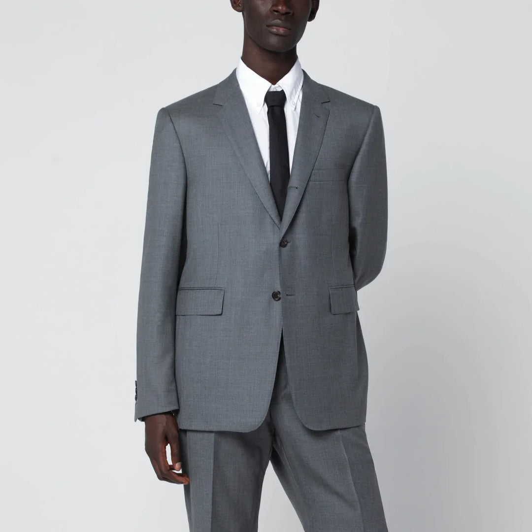 Thom Browne - Grey single-breasted wool jacket Brand Coats &amp; Jackets 2